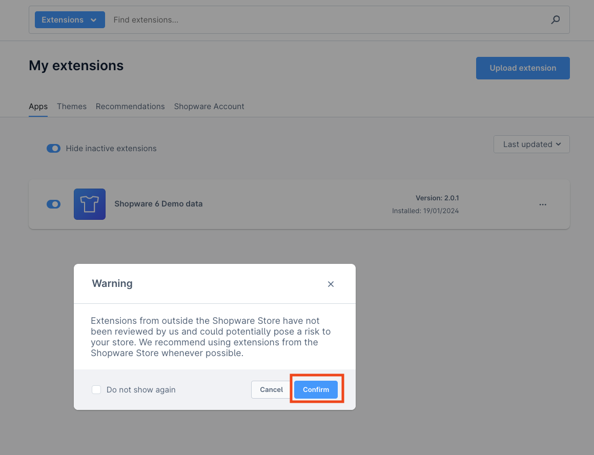 Shopware Installation 3